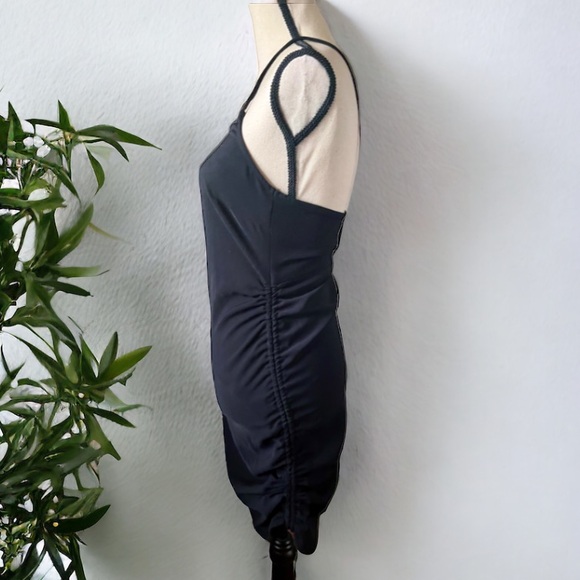 Sophie Rue by Nordstrom Black Cinched Side Tie Cami Mini Dress - Picture 3 of 11